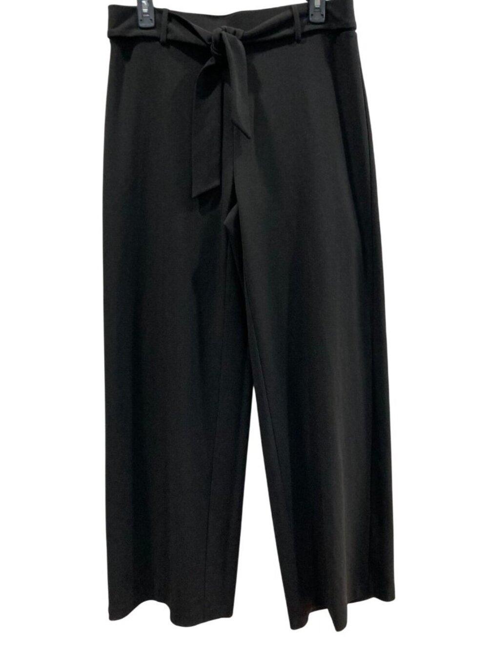 NYCC Wide Leg Pants size 10 Black Tie Belt Capsule Minimalist Dressy Whimsygoth